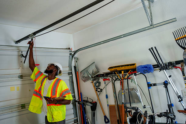 Professional Garage Door Maintenance technician working in Wallace, ID